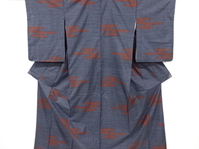 JAPANESE UNUSED KIMONO / DORO OSHIMA TSUMUGI (5 maruki)